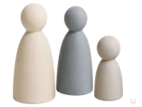 Neutrale figuren die een gezinssituatie binnen het familierecht verbeelden.